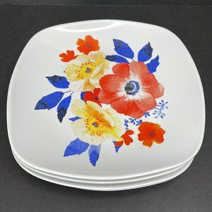 Tabletops Unlimited Floral Porcelain Salad Plates Set (4 Pc)